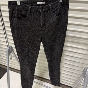 Black Patterned Women Jeans